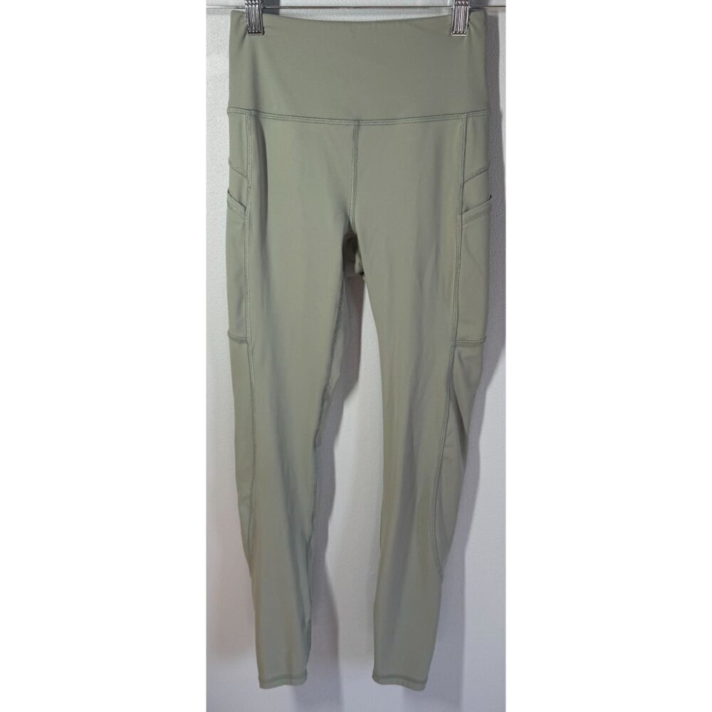 X Gottex Womens Sage Green Ankle Leggings Size XS Leg‎ Pockets Yoga Versatile